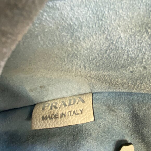 Prada Cream Glace Calf Leather Etiquette Tote Bag - Picture 11 of 16